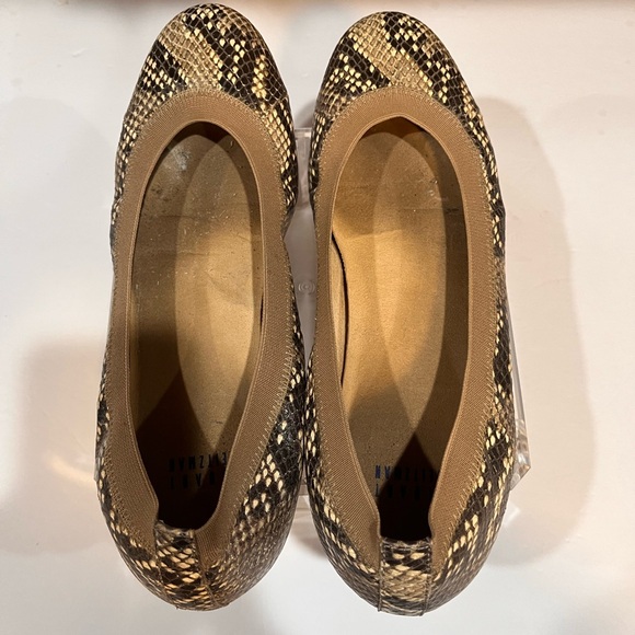 Stewart Weitzman Python Leather 8 1/2 Womens Ballet Flats Snake Print - Picture 2 of 4